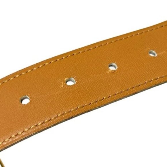 HERMES - Black Gold Veau Swift Circle T Belt main image 6